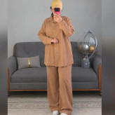 ست شومیز و شلوار مخمل کبریتی